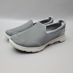 Skechers Go Walk Womens US 8 Gray Slip On Walking Shoes Cross Trainer